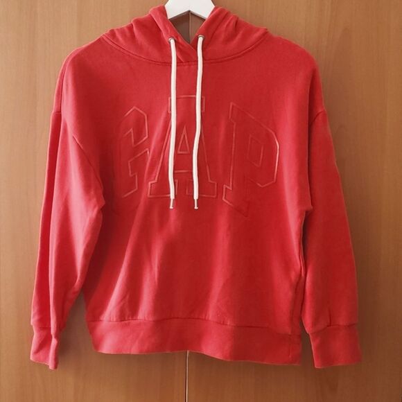 Gap Logo Red Sweatshirt Hoodie XSP - Picture 1 of 3
